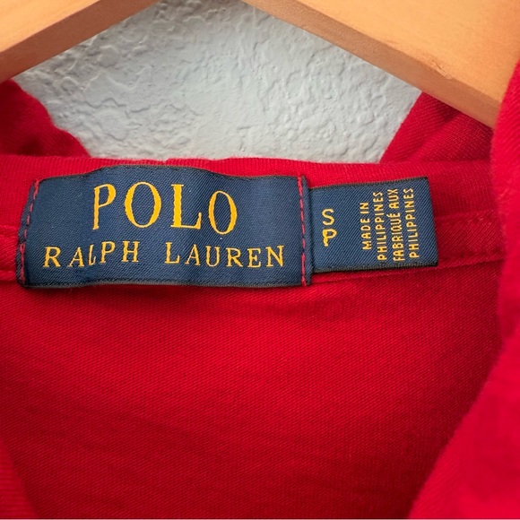 Vintage Polo Ralph Lauren Polo Alpine Ski Bear Y2K Red Long Sleeve Hood - Picture 5 of 12